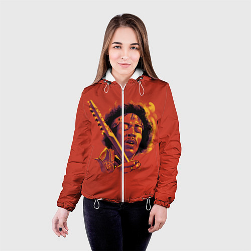 Женская куртка Джимми Хендрикс / 3D-Белый – фото 4