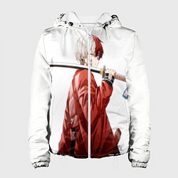 Куртка с капюшоном женская Шото Тодороки, цвет: 3D-белый