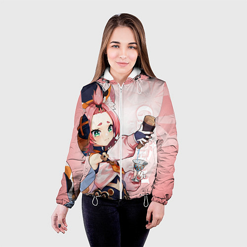 Женская куртка GENSHIN IMPACT, ДИОНА / 3D-Белый – фото 4
