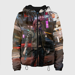 Куртка с капюшоном женская Cyberpunk 2077, цвет: 3D-черный