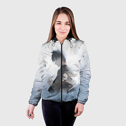 Куртка с капюшоном женская Черный клевер, цвет: 3D-черный — фото 2