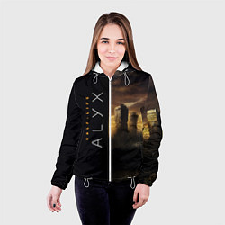 Куртка с капюшоном женская Half-Life Alyx, цвет: 3D-белый — фото 2
