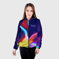 Куртка с капюшоном женская Phonk Neon, цвет: 3D-черный — фото 2