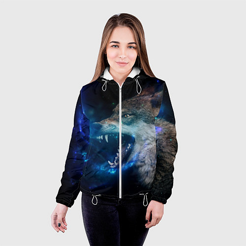 Женская куртка Волчара Юморит / 3D-Белый – фото 4