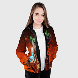 Куртка с капюшоном женская Доктор Стоун, цвет: 3D-черный — фото 2
