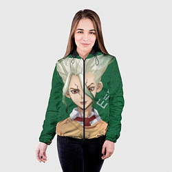 Куртка с капюшоном женская Доктор Стоун, цвет: 3D-черный — фото 2