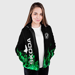 Куртка с капюшоном женская SKODA, цвет: 3D-черный — фото 2