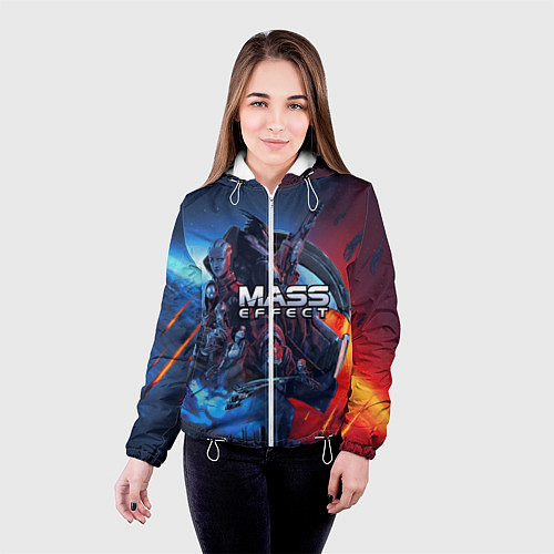 Женская куртка Mass EFFECT Legendary ed / 3D-Белый – фото 4
