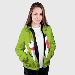 Куртка с капюшоном женская Котики, цвет: 3D-черный — фото 2