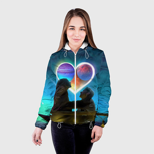 Женская куртка Ваня Дмитриенко Венера-Юпитер / 3D-Белый – фото 4
