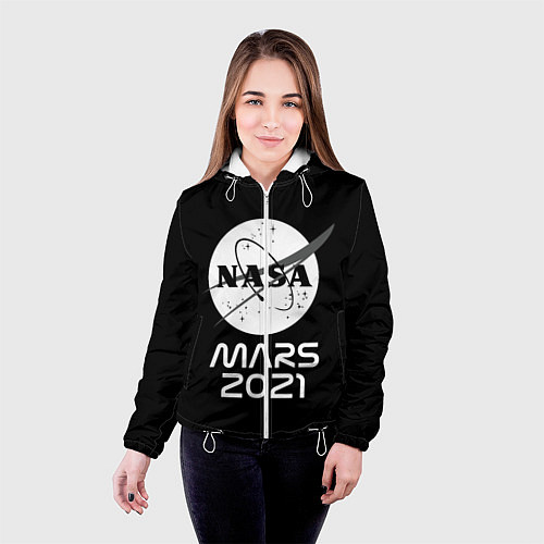 Женская куртка NASA Perseverance / 3D-Белый – фото 4