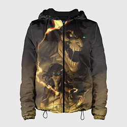 Куртка с капюшоном женская АТАКА ТИТАНОВ ФИНАЛ, цвет: 3D-черный
