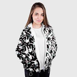 Куртка с капюшоном женская МЕМ КОТ ЪУЪ СЪУКА, цвет: 3D-белый — фото 2