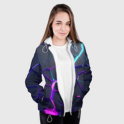 Куртка с капюшоном женская НЕОНОВЫЙ РАЗЛОМ 3Д РАЗЛОМ, цвет: 3D-белый — фото 2