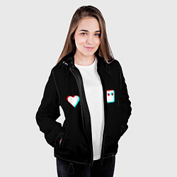Куртка с капюшоном женская Любовь, смерть и роботы, цвет: 3D-черный — фото 2