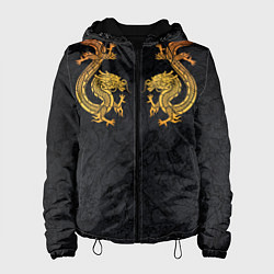 Куртка с капюшоном женская GOLD CHINA DRAGONS, цвет: 3D-черный