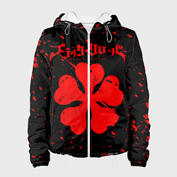 Куртка с капюшоном женская ЧЕРНЫЙ КЛЕВЕР АНИМЕ,, цвет: 3D-белый