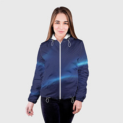 Куртка с капюшоном женская 3D волна, цвет: 3D-белый — фото 2