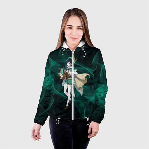 Женская куртка Genshin Impact - Venti / 3D-Белый – фото 4