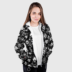 Куртка с капюшоном женская Панк, цвет: 3D-белый — фото 2