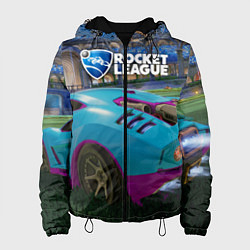 Куртка с капюшоном женская Rocket League, цвет: 3D-черный