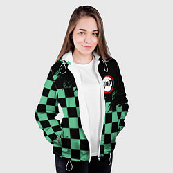 Куртка с капюшоном женская TANJIRO KAMADO ТАНДЖИРО, цвет: 3D-белый — фото 2