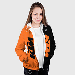 Куртка с капюшоном женская KTM КТМ Z, цвет: 3D-белый — фото 2