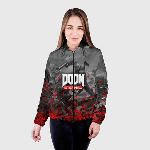 Женская куртка DOOM / 3D-Черный – фото 4