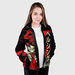 Куртка с капюшоном женская Хеллсинг, цвет: 3D-черный — фото 2