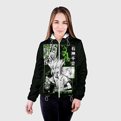 Куртка с капюшоном женская Доктор Стоун Сенку, цвет: 3D-белый — фото 2