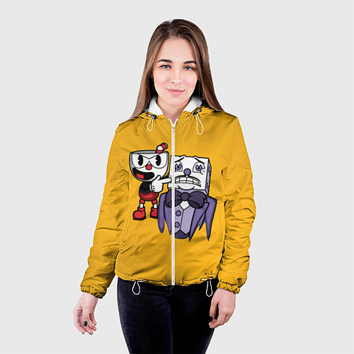 Женская куртка CUPHEAD / 3D-Белый – фото 4