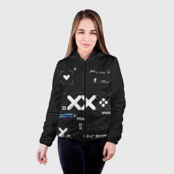 Куртка с капюшоном женская Desert Eagle: Printstream Graphite, цвет: 3D-черный — фото 2