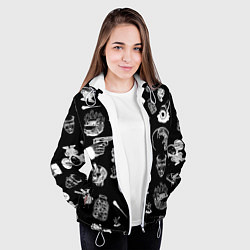 Куртка с капюшоном женская КРОВОСТОК ТАТУИРОВКИ, цвет: 3D-белый — фото 2
