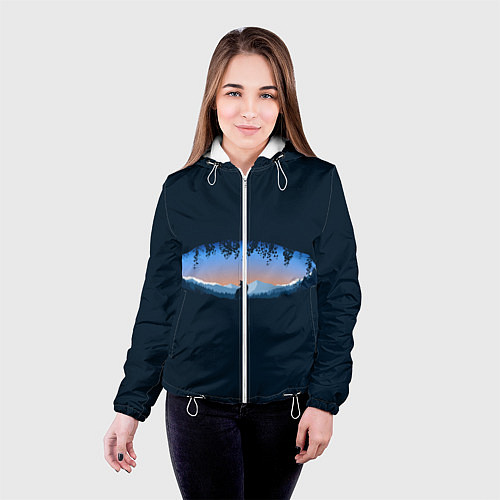 Женская куртка Глаз природы / 3D-Белый – фото 4