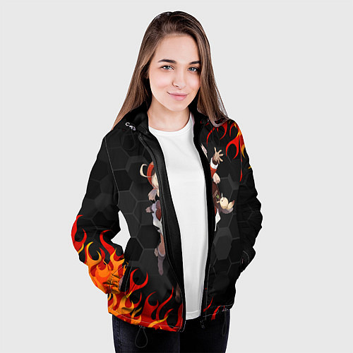 Женская куртка Genshin Impact - Klee / 3D-Черный – фото 3