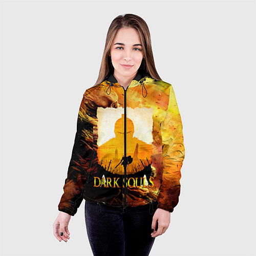 Женская куртка DARKSOULS SKULL&MAGIC / 3D-Черный – фото 4