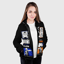 Куртка с капюшоном женская Хината и Кагеяма, цвет: 3D-черный — фото 2