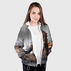 Куртка с капюшоном женская Valheim Викинг, цвет: 3D-белый — фото 2