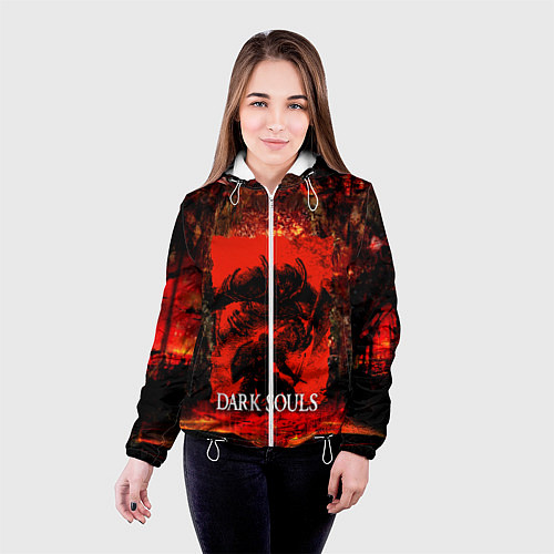 Женская куртка DARK SOULS GAME STORY / 3D-Белый – фото 4