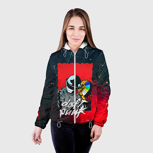Женская куртка DAFT PUNK MUSIC / 3D-Белый – фото 4
