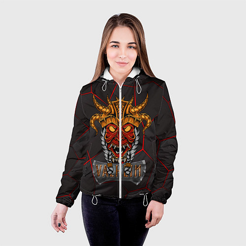 Женская куртка Valheim тотем викинга / 3D-Белый – фото 4