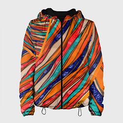 Куртка с капюшоном женская Абстрактное течение, цвет: 3D-черный