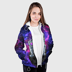 Куртка с капюшоном женская Distant galaxy, цвет: 3D-белый — фото 2