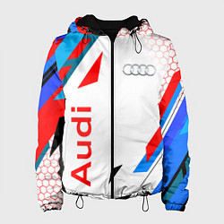 Куртка с капюшоном женская AUDI АУДИ SPORT, цвет: 3D-черный