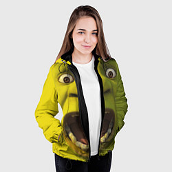 Куртка с капюшоном женская Shrek is Yelling, цвет: 3D-черный — фото 2