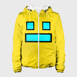 Куртка с капюшоном женская Geometry Dash: Smile, цвет: 3D-белый