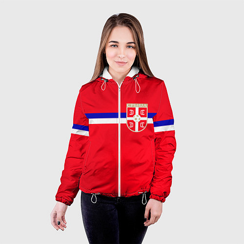 Женская куртка Сборная Сербии / 3D-Белый – фото 4