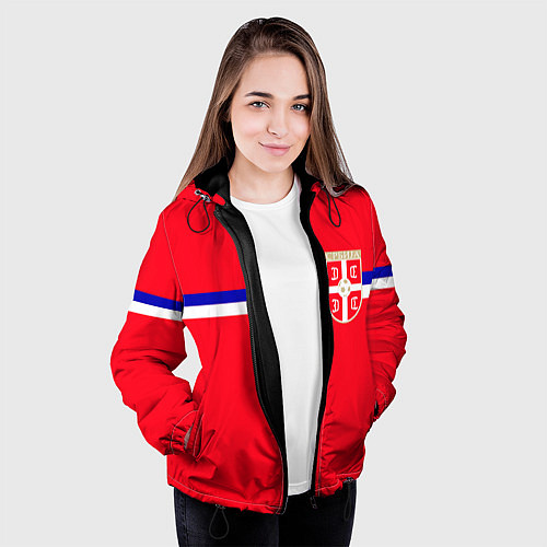Женская куртка Сборная Сербии / 3D-Черный – фото 3