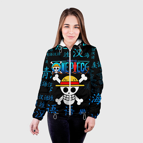 Женская куртка ONE PIECE ВАН ПИС ИЕРОГЛИФ / 3D-Белый – фото 4
