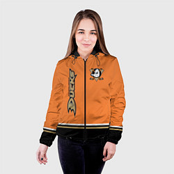 Куртка с капюшоном женская Anaheim Ducks, цвет: 3D-черный — фото 2